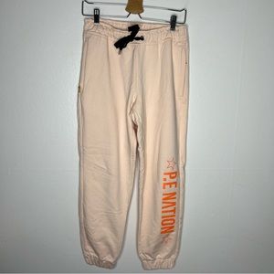 P.E Nation Sweatpants Peach color Sz S Zipper Pockets